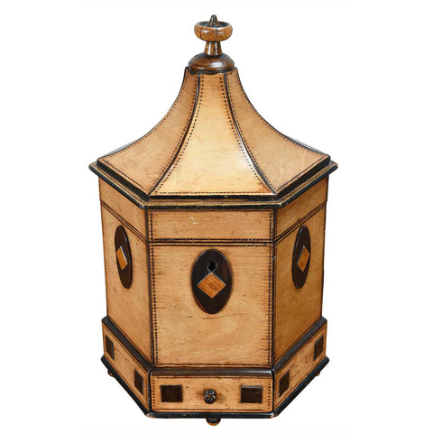 A Regency Period Pagoda-Shaped Box