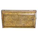 A Regency Period Penwork Tea Caddy with Unusual Ground Color