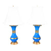 Pair of Blue Glass Lamps