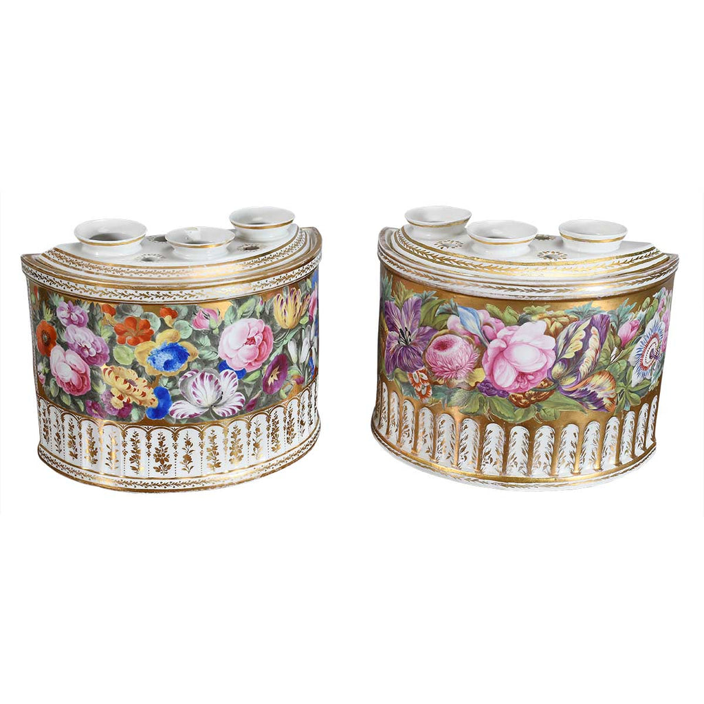 A Near Pair of Coalport Bough Pots