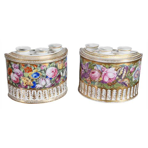 A Near Pair of Coalport Bough Pots