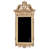 Pair of Giltwood Mirrors with Swan Neck Pediments