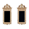 Pair of Giltwood Mirrors with Swan Neck Pediments