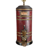 A Pair of Large Coffee Canisters Wired as Lamps