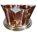 A Pair of Art Deco Period Copper and Brass Wine Coolers