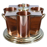 A Pair of Art Deco Period Copper and Brass Wine Coolers