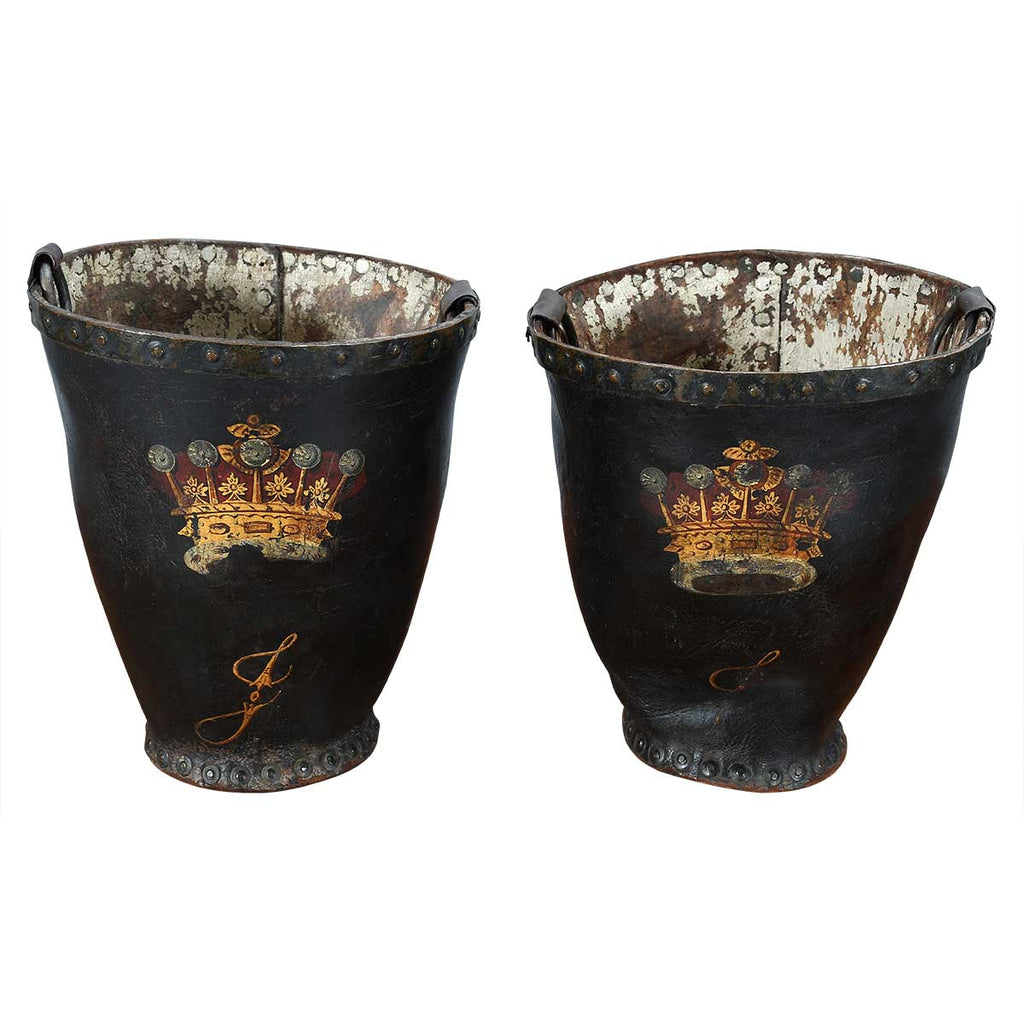 A Pair of George IV Period Fire Buckets