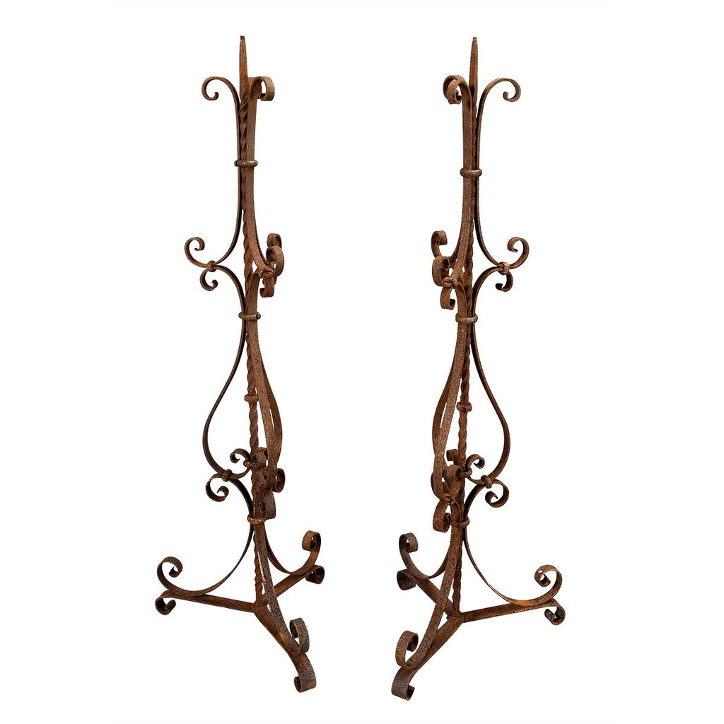 Pair of Iron Torcheres