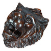 Pair of Carved Lion Masks