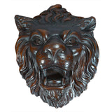 Pair of Carved Lion Masks