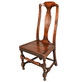 Pair of Oak Queen Anne Period Side Chairs