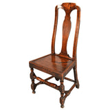 Pair of Oak Queen Anne Period Side Chairs