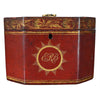 Regency Period Red Leather Tea Caddy