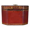 Regency Period Red Leather Tea Caddy