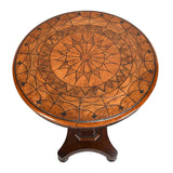 Round Parquetry Tilt-top Table