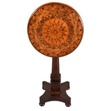Round Parquetry Tilt-top Table