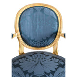 Six George III Period Giltwood Armchairs