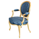 Six George III Period Giltwood Armchairs