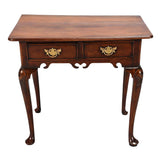 Two-Drawer Fruitwood Side Table