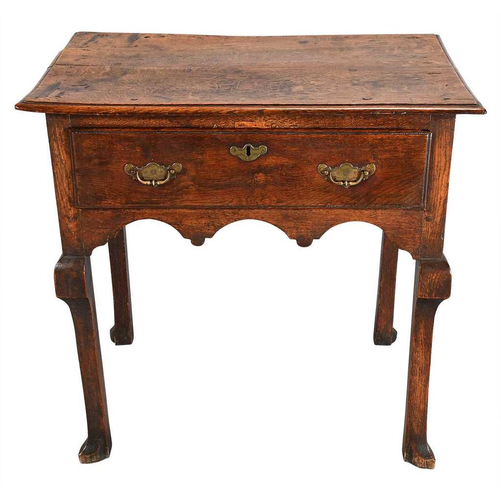 Oak Side Table on Unusual Hipped Legs