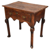 Oak Side Table on Unusual Hipped Legs