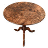 Burr Ash Tripod Table - 32" Diameter