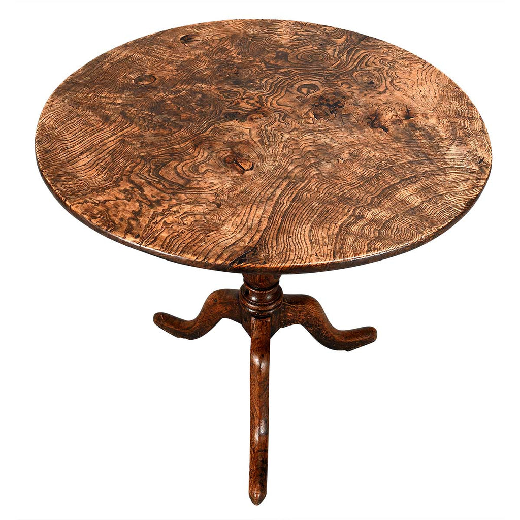 Burr Ash Tripod Table - 32" Diameter