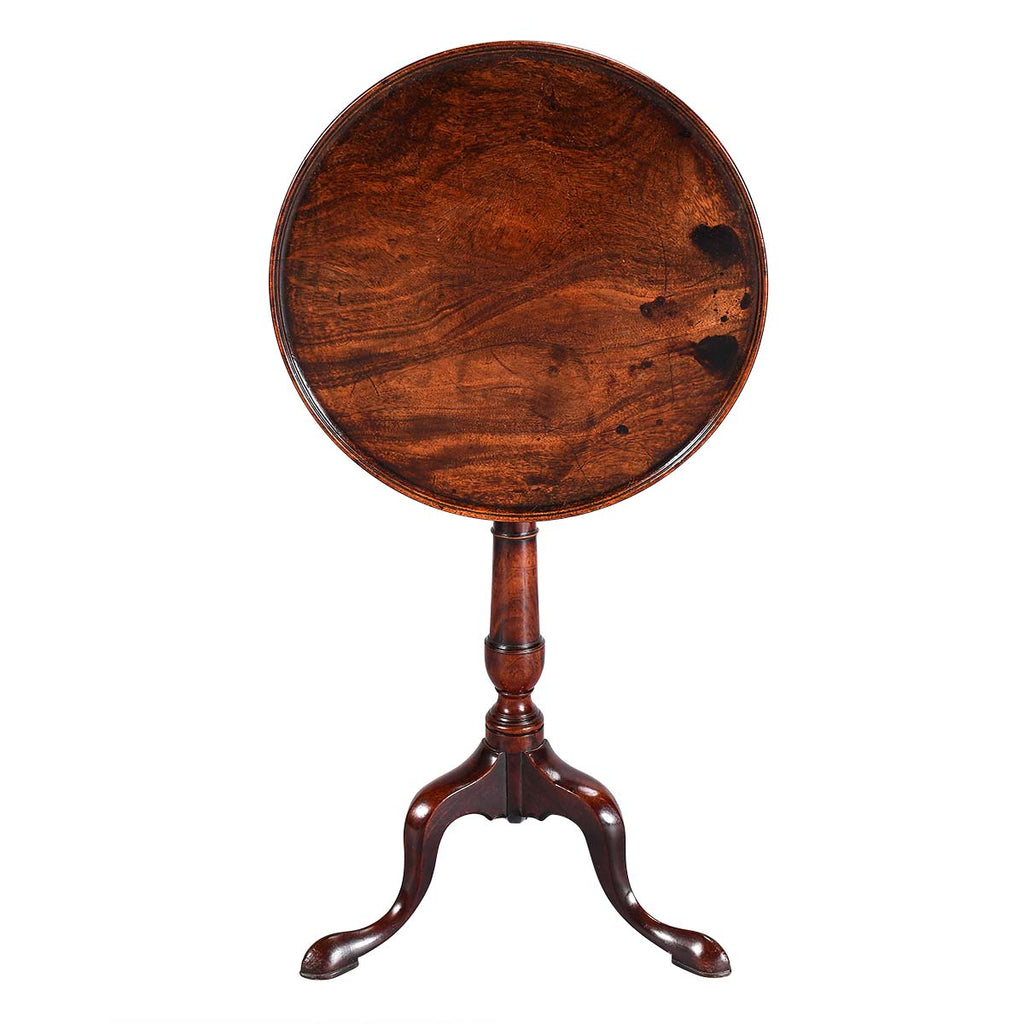 George II Period Mahogany Candlestand with Dished Top - 19.5" diameter