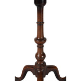 Mahogany Tripod Table with Scallop-Shaped Top