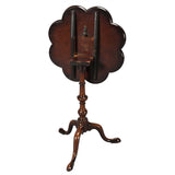 Mahogany Tripod Table with Scallop-Shaped Top