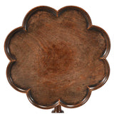 Mahogany Tripod Table with Scallop-Shaped Top