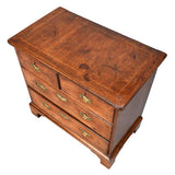 Small Walnut Chest with Two Short Drawers Over Two Long