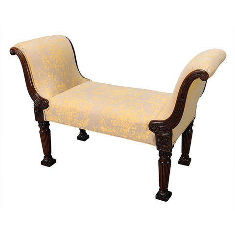 A George III Period Mahogany Window Seat