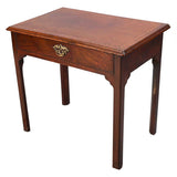 A Small Mahogany Writing/Dressing Table with Checkered Inlay