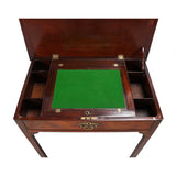 A Small Mahogany Writing/Dressing Table with Checkered Inlay