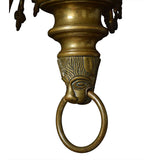A Brass Two-Tiered Gothic Chandelier