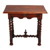 Walnut Side Table on Barley Twist Legs