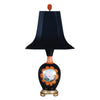 Lovely pair of 19th century black and orange Paris Porcelian vases. view 3