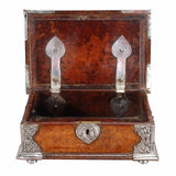 Small Burr Box with Silver Mounts