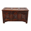 Oak Coffer with Paneled Top