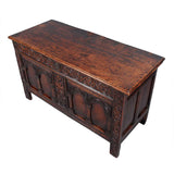 A Charles II Period Coffer with Twin Arch Panels