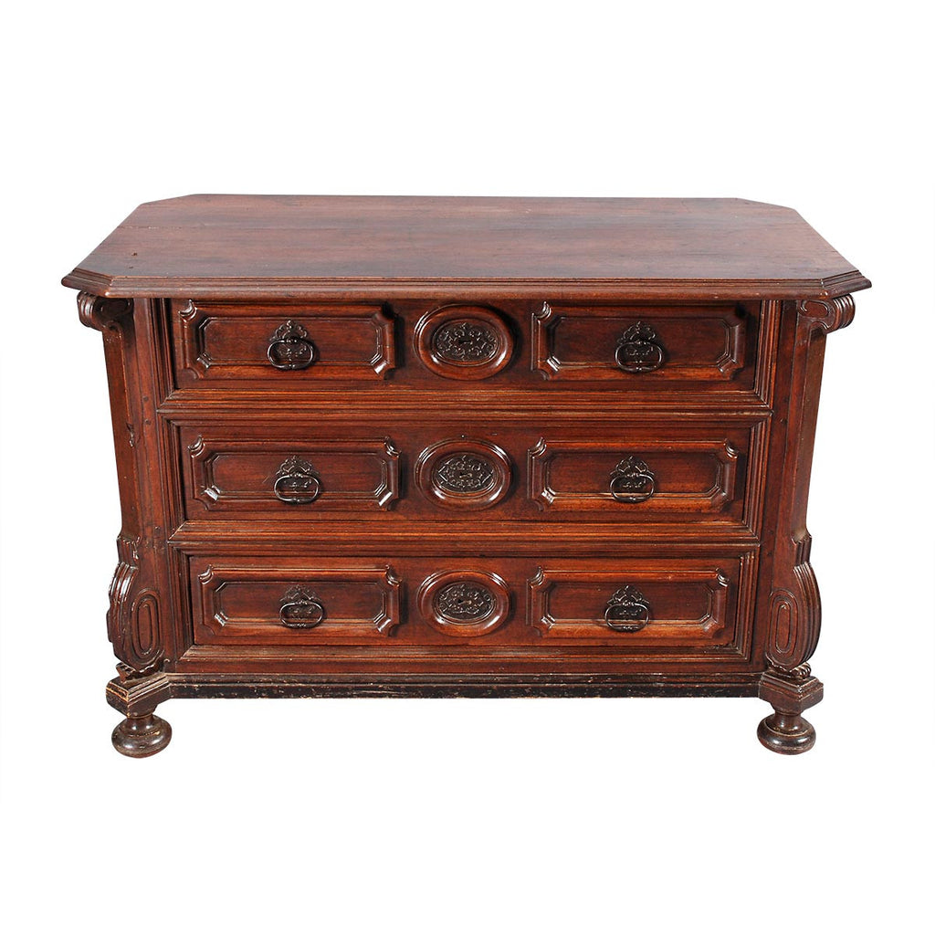 Italian Molded-Front Three-Drawer Commode