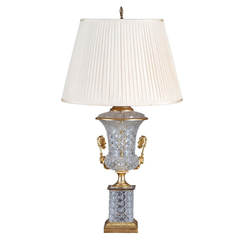 20th century antique Crystal Ormalu Lamp. view 1