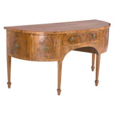 An English mahogany 18th century demilune sideboard. view 2