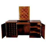 An English pedestal desk with beautifully figured mahogany timbers. view 3