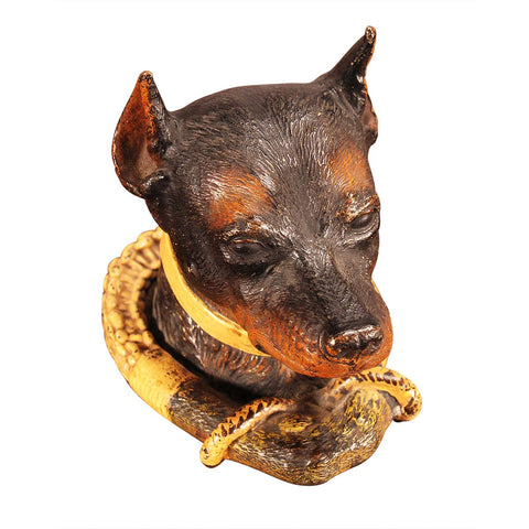 Bronze Dog Inkwell