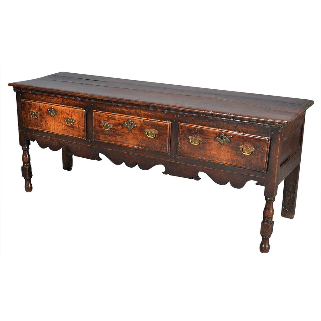 Rustic Oak Dresser on Turned Legs