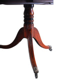 An English mahogany dining table with rounded rectangular top. view 3