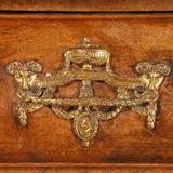 A 18th century burl walnut cabinet on bombe-shaped base. view 4