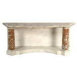 An 18th Century shaped and molded marble top on custom made marble base. View 1